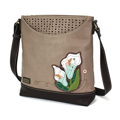 CHALA Handtasche Sweet Messenger Mittlere Größe Tragetasche, Calla-Lilie, warmes Grau, Einheitsgröße von CHALA