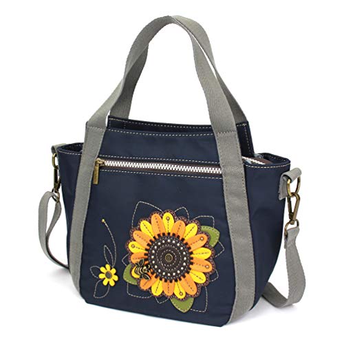 CHALA Venture Mini Carryall – RFID-geschützte Nylontasche mit verstellbarem Crossbody-Gurt, Sunflower - Navy, Einheitsgröße von CHALA
