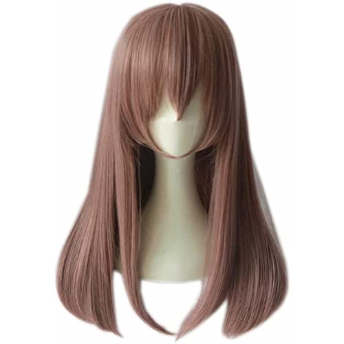 Anime Cosplay Perücke, A Silent Voice Nishimiya Shouko Perücke, Pink Long Straight Perücke, Mit Kostenloser Perückenkappe, Für Party Alltag Halloween Perücke Cosplay, Anime-Geschenk,Braun von CHALKSEA