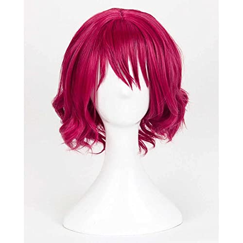 Anime Cosplay Perücke, Akatsuki No Yona Yona Perücke, Rose Pink Curly Short Perücke, Mit Kostenloser Perückenkappe, Für Party Alltag Halloween Perücke Cosplay, Anime-Fan-Geschenk von CHALKSEA