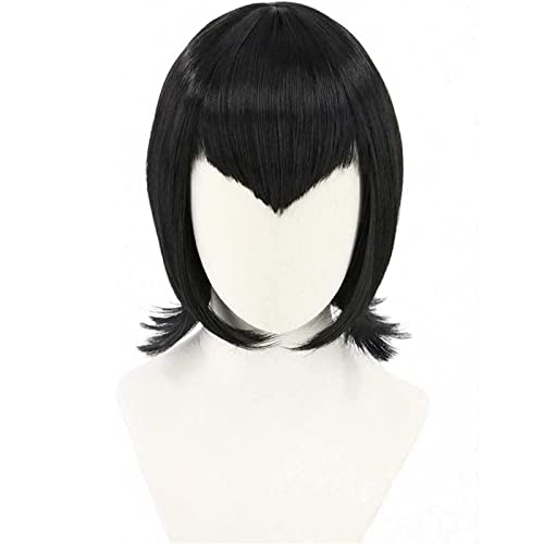 Anime Cosplay Perücke, Mavis Perücke, Black Short Perücke, Mit Kostenloser Perückenkappe, Für Party Alltag Halloween Perücke Cosplay, Weihnachtsgeschenke Für Anime-Fans von CHALKSEA