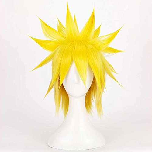 Anime Cosplay Perücke, Namikaze Minato Perücke, Yellow Perücke, Mit Kostenloser Perückenkappe, Für Party Alltag Halloween, Weihnachtsgeschenke Für Anime-Fans von CHALKSEA