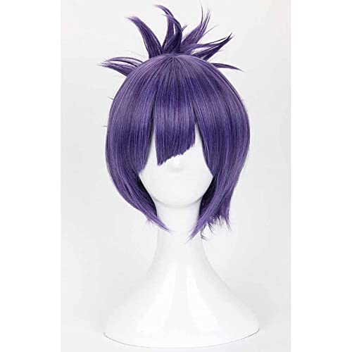 Anime Cosplay Perücke, Seraph of The End Lacus Welt Perücke, Halloween Perücke, Short Purple Anime Cosplay Wig, Mit Kostenloser Perückenkappe, Für Kostüm Party Alltag Cosplay Geschenk von CHALKSEA