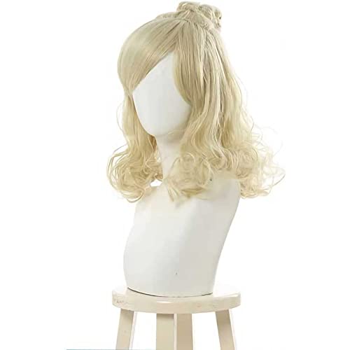 Anime Cosplay Perücke,Animal Crossing Isabelle Perücke,Blonde Long Wavy Perücke,Mit Kostenloser Perückenkappe,Für Party Alltag Halloween Perücke Cosplay, Anime-Fan-Geschenk von CHALKSEA