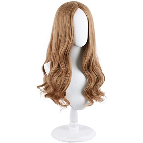 Anime Megan Cosplay Perücke Frauen Lange Wellenförmige Blonde Perücke Horror Film Synthetische Rolle Spielen Halloween Haar Perücke Kappe, Weihnachtsgeschenke Für Anime-Fans von CHALKSEA