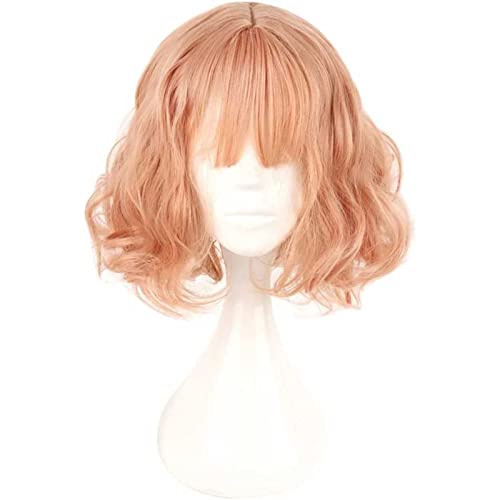 Cosplay Perücke, Blend S Mafuyu Hoshikawa Cosplay Perücke, Orange Short Wavy Perücke, Mit Kostenloser Perückenkappe, Halloween Kostüm Perücke, Für Party Karneval Weihnachten Geschenk von CHALKSEA