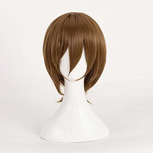 Cosplay Perücke, Death Note Light Yagami Cosplay Perücke, Short Brown Perücke, Mit Kostenloser Perückenkappe, Halloween Kostüm Perücke, Für Party Karneval Weihnachten, Anime-Geschenk von CHALKSEA