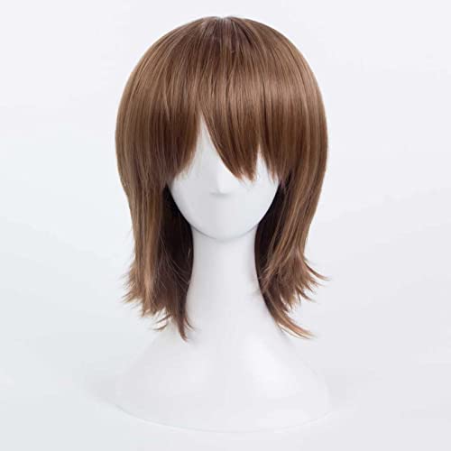 Cosplay Perücke,Persona 5 Goro Akechi Cosplay Perücke,Short Brown Perücke,Mit Kostenloser Perückenkappe,Halloween Kostüm Perücke,für Party Karneval Weihnachten, Anime-Fan-Geschenk von CHALKSEA