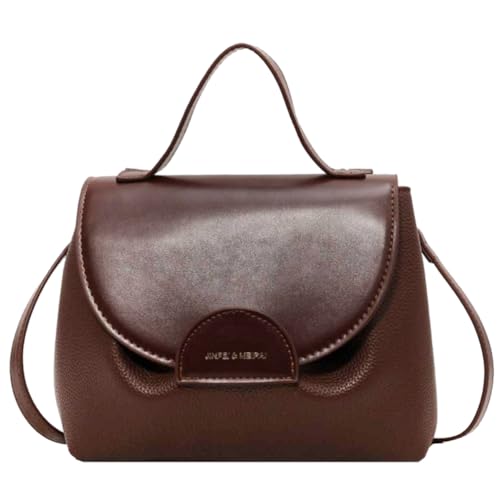 CHAMAIR Crossbody Bag Leder Handtasche Damen Umhängetasche Kleine Handtasche Damen Henkeltasche Elegante schultertaschen Shoulder Bag mit abnehmbarem Schultergurt von CHAMAIR