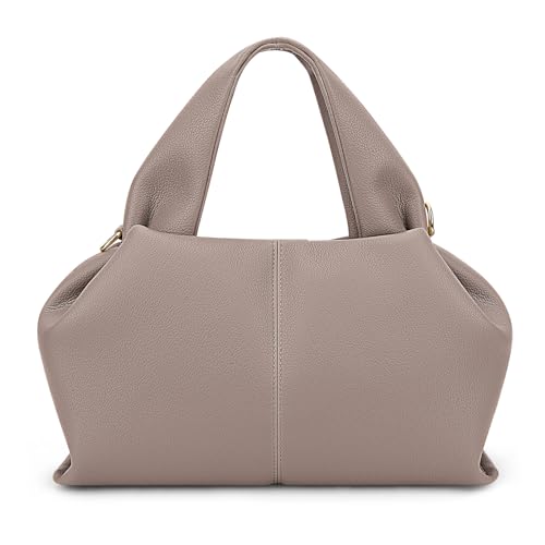 CHAMAIR Kleine Handtasche Damen Umhängetasche Ledertasche Damen-Henkeltaschen Dumpling Crossbody Bag Moden PU Leder Geldbörse Handtaschen mit Abnehmbarer Schultergurt von CHAMAIR