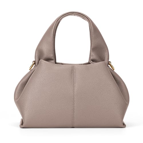 CHAMAIR Mini Handtasche Damen Umhängetasche Ledertasche Damen-Henkeltaschen Dumpling Crossbody Bag Moden PU Leder Geldbörse Handtaschen mit Abnehmbarer Schultergurt von CHAMAIR