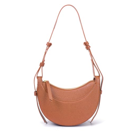 CHAMAIR PU Leder Halbmond Tasche Damen Neue Crossbody Bag mit 2 Verstellbaren Riemen Moden Kleine Handtasche Damen Umhängetasche Qualität Moon Bag Shoulder Y2k Tasche von CHAMAIR