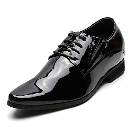CHAMARIPA Herren Oxford-Leder höhe zunehmende Schuhe Aufzug 9 m us schwarz von CHAMARIPA