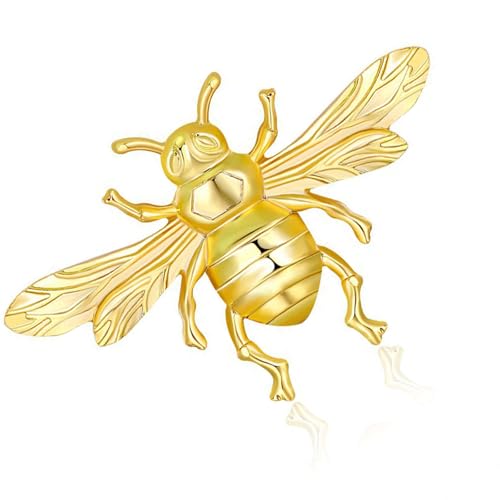 Biene Brosche Gold Anstecker Insekten Brosche Ideal für Kleidung Taschen Rücksäcke Biene Brosche Elegant und Stilvoll von ＣＨＡＭＥＥＮ