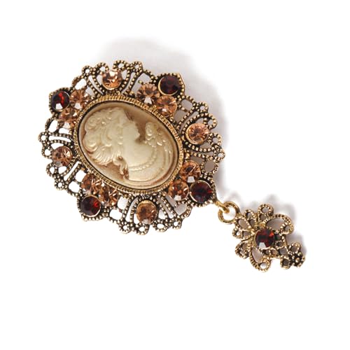 ＣＨＡＭＥＥＮ Brosche Vintage Broschen Kristall Brosche für Frauen Namenstag Geburtstag Bestandene Prüfung Verlobung Hochzeit von ＣＨＡＭＥＥＮ