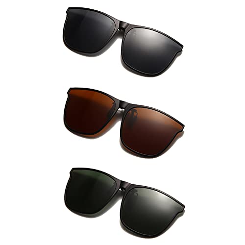 ＣＨＡＭＥＥＮ Polarisierte Sonnenbrille Clip FüR BrillenträGer 3 Paar Sonnenbrille Zum Aufstecken Polarisiert Sonnenbrillen Aufsatz von ＣＨＡＭＥＥＮ