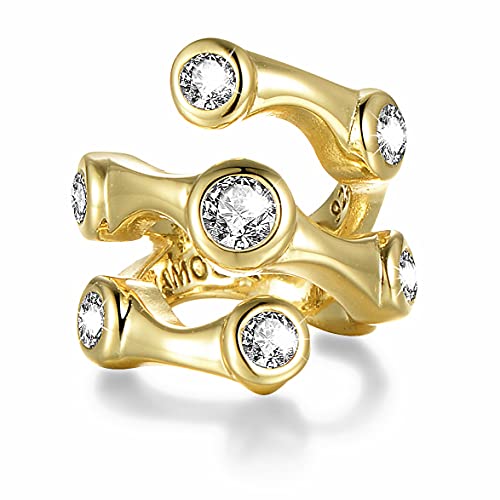 CHAMOON® Charm Steine Gold - Sparkle Dream Charm Anhänger 925 Sterling Silber mit 7 Zirkonia Steinen von CHAMOON