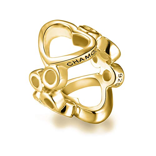 CHAMOON Charm-Anhänger Bubbles Silber 18 Karat Vergoldet 31003 von CHAMOON