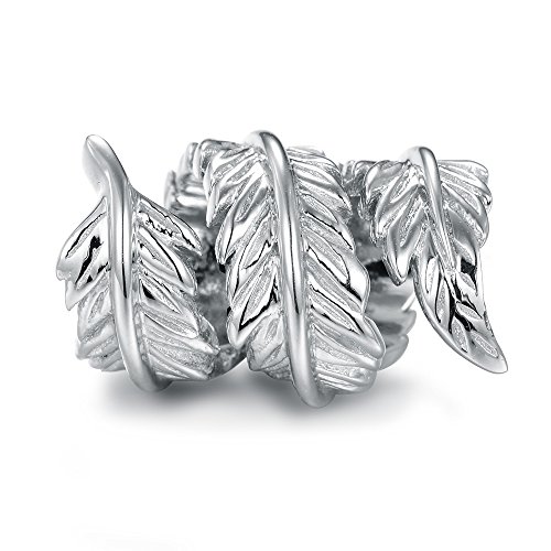 CHAMOON Charm-Anhänger Feather Feder 925 Sterling Silber 11009 von CHAMOON