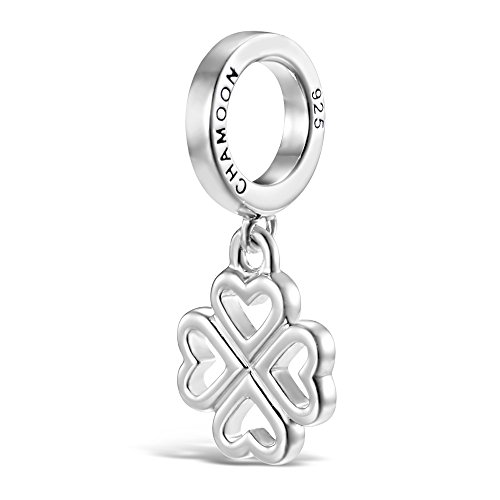 CHAMOON Charm-Anhänger Kleeblatt Four Leaf Clover 925 Sterling Silber 12035 von CHAMOON