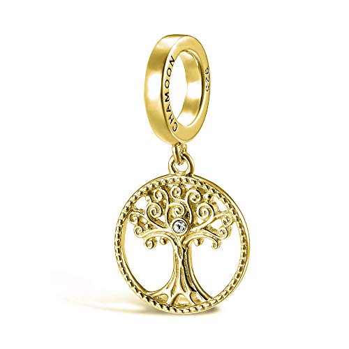 CHAMOON Charm-Anhänger Tree of Life Lebensbaum Silber 18 Karat Vergoldet 32037 von CHAMOON