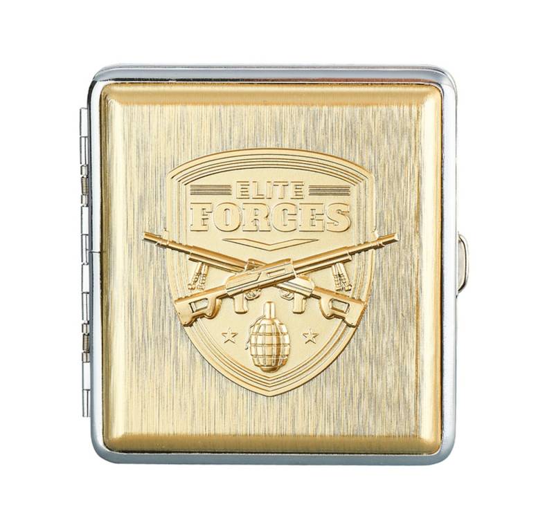 CHAMP Etui ZIGARETTENETUI "ARMY" für 20 Zigaretten aus Metall 93 (Gold-Forces), Zigarettenbox Zigarettendose Etui Case Box Dose Hardcase von CHAMP