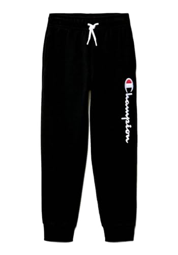 CHAMPION Kinder und Jugendliche Legacy Icons B-Ultralight Spring Terry Script Logo Rib Cuff Trainingshose, Schwarz, 9-10 Jahre von CHAMPION