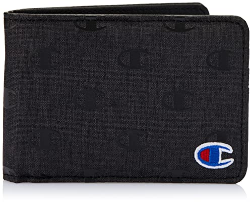 Champion Unisex-Erwachsene Graphic Wallet Reisezubehr-Bi-Fold-Brieftasche, Schwarz-Washed Black, Einheitsgröße von Champion