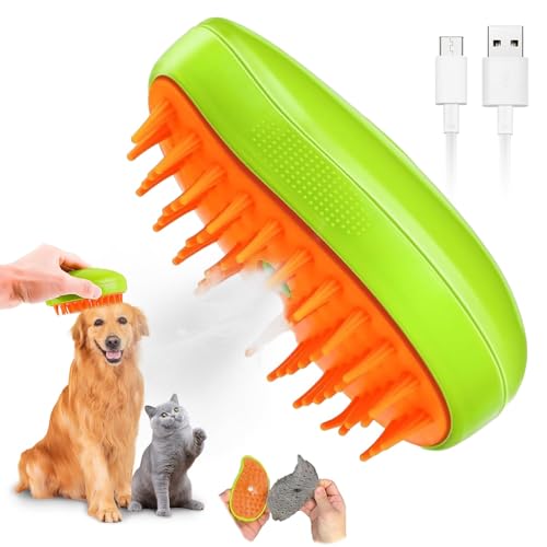 katzenbürste Mit Dampf,3-in-1-Dampfbürste Katze,katzen Dampfbürste für Katzen mit Spray,katzen Bürste Fell Wasserdampf,Katze Pflege Bürste Haustier Haar Entfernung Kamm für Katze und Hund katzenbürste Mit Dampf,3-in-1-Dampfbürste Katze,katzen Dampfbürste für Katzen mit Spray,katzen Bürste Fell Wasserdampf,Katze Pflege Bürste Haustier Haar Entfernung Kamm für Katze und Hund von CHANCCI