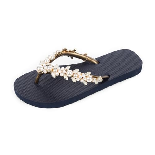 CHANCLAS by simone herrera Luisa beige | exklusiv und einzigartig | handgefertigt | Zehentrenner | Kollektion 2023 (blue, EU Schuhgrößensystem, Erwachsene, Damen, Numerisch (von/bis), M, 41, 42) von CHANCLAS by simone herrera