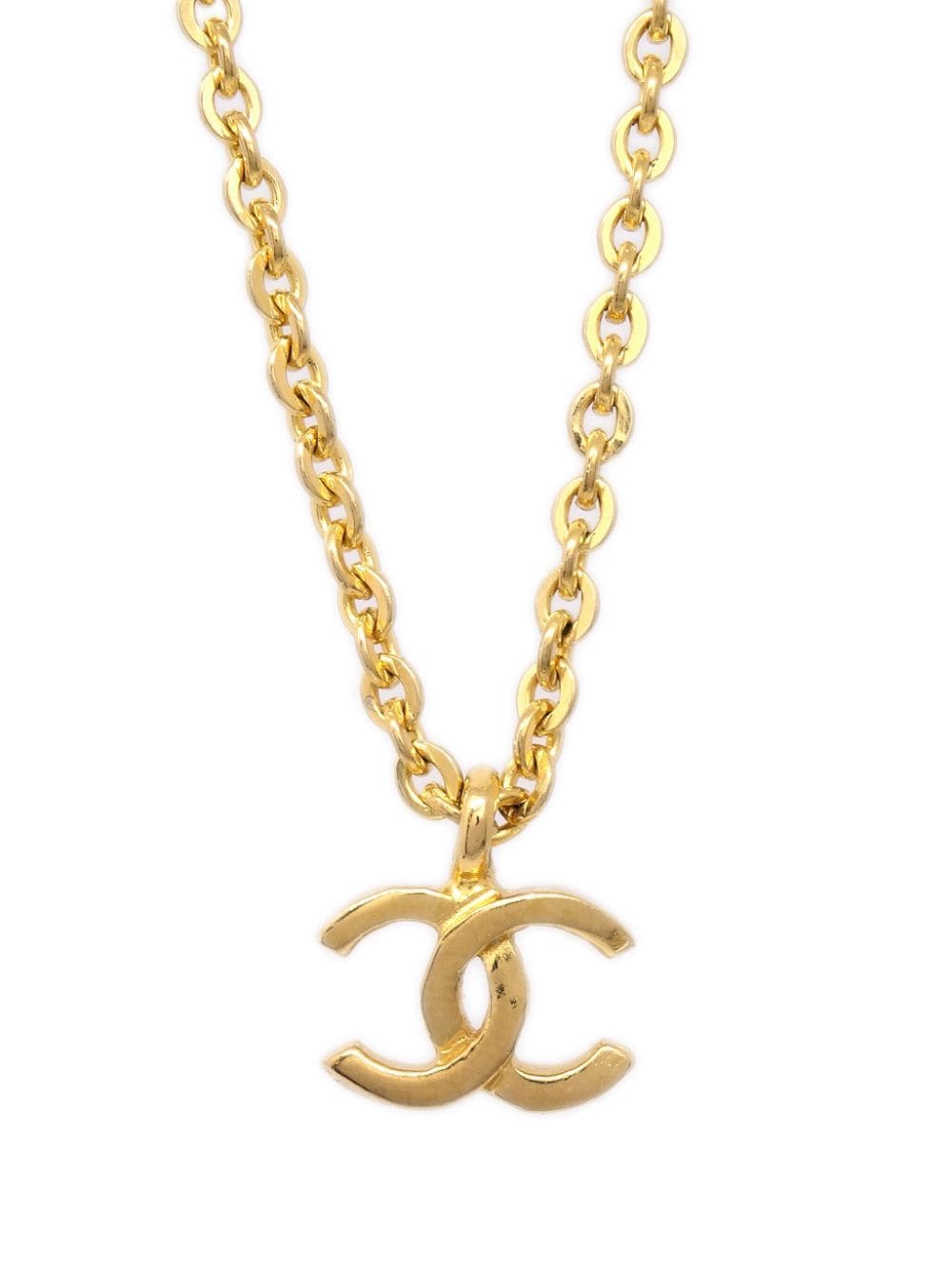 CHANEL Pre-Owned 1982 Halskette mit CC-Anhänger - Gold von CHANEL Pre-Owned