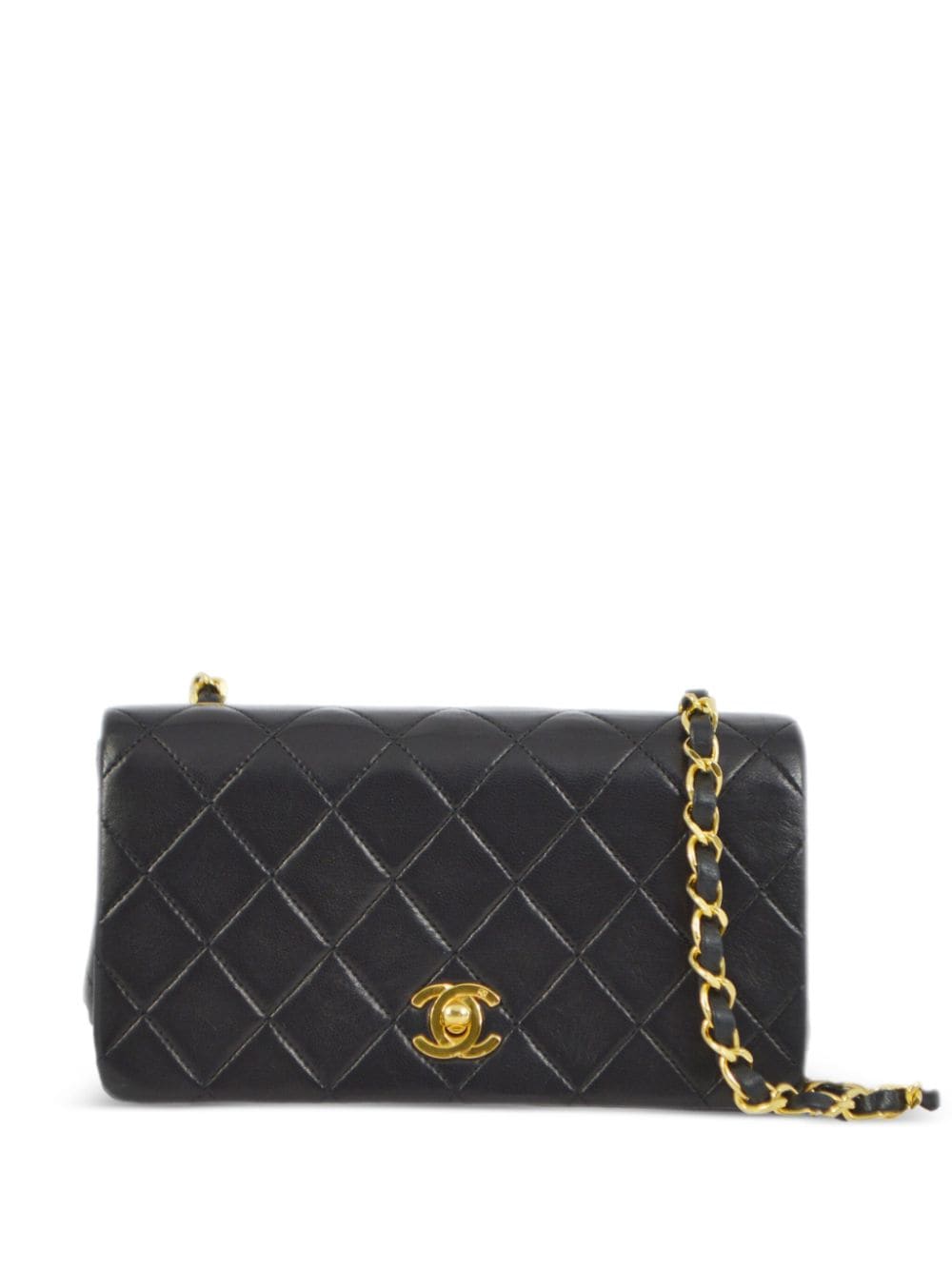 CHANEL Pre-Owned 1985-1990 pre-owned mini Full Flap Schultertasche - Schwarz von CHANEL Pre-Owned