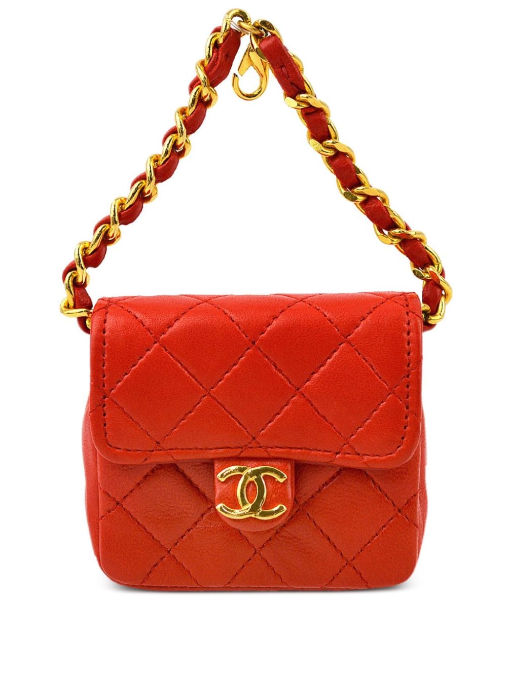CHANEL Pre-Owned 1990-2000s mini Clutch mit Rautensteppung - Rot von CHANEL Pre-Owned
