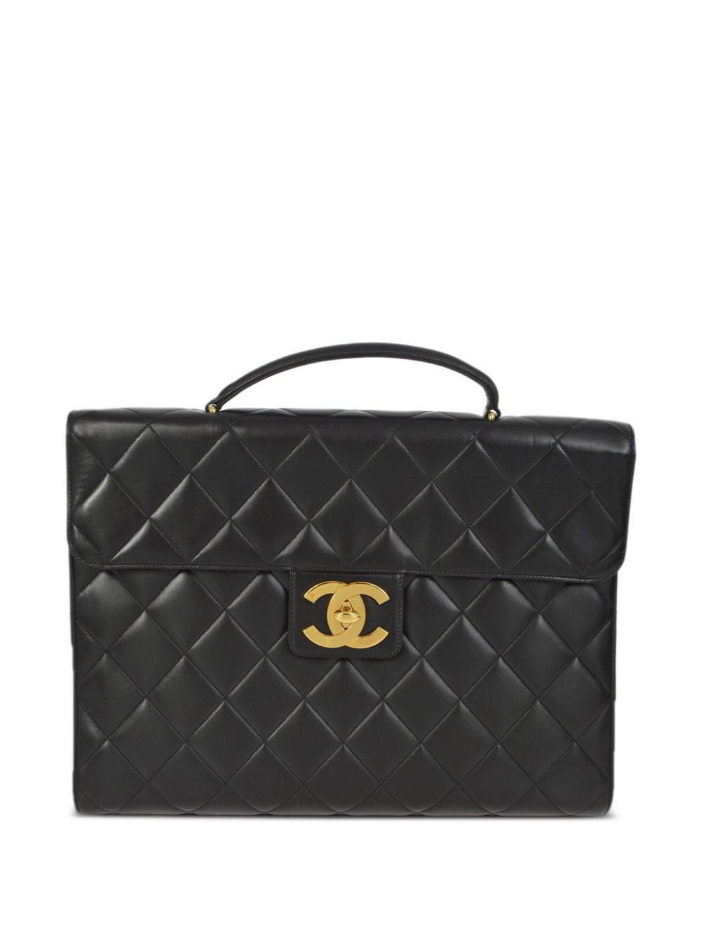 CHANEL Pre-Owned 1995 Aktentasche mit CC Lock - Schwarz von CHANEL Pre-Owned