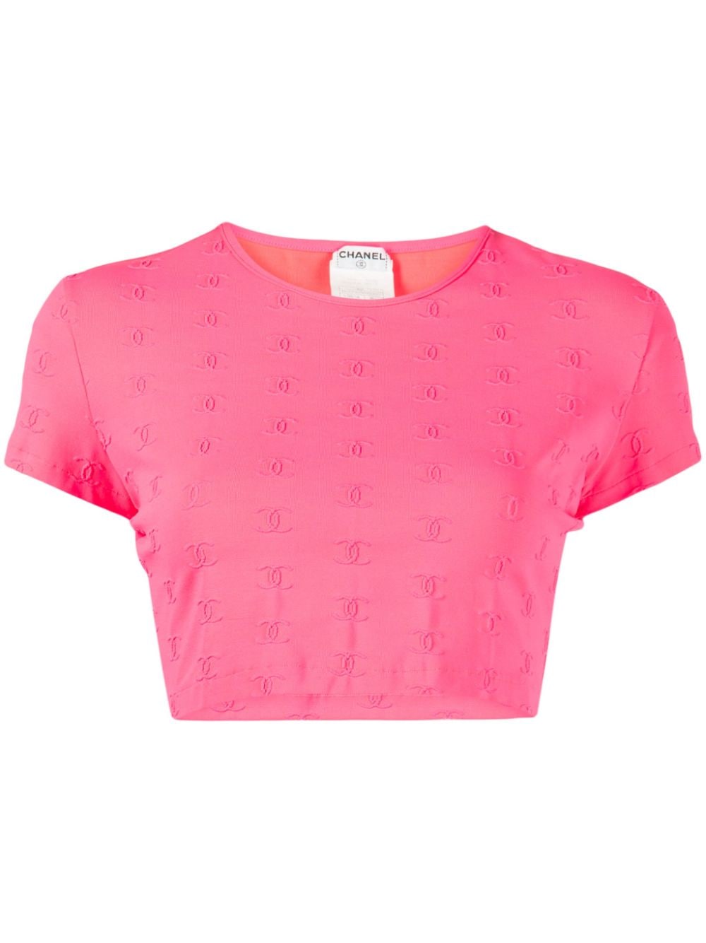 CHANEL Pre-Owned 1997 Cropped-T-Shirt mit CC - Rosa von CHANEL Pre-Owned