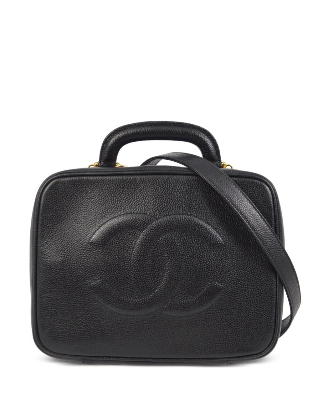 CHANEL Pre-Owned 1997 pre-owned Kosmetiktasche mit CC-Steppung - Schwarz von CHANEL Pre-Owned