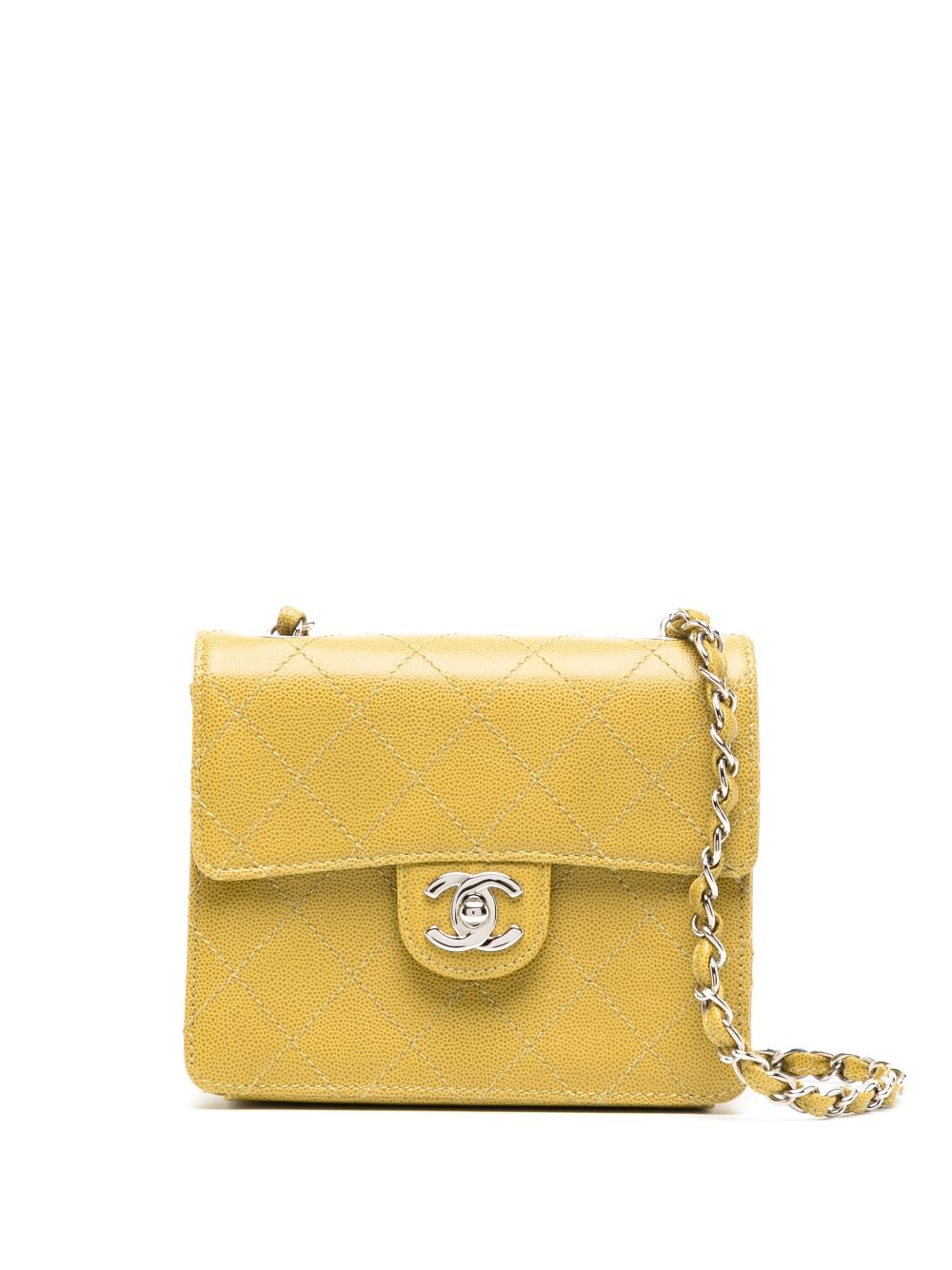 CHANEL Pre-Owned 1998 Mini Classic Flap Schultertasche - Gelb von CHANEL Pre-Owned