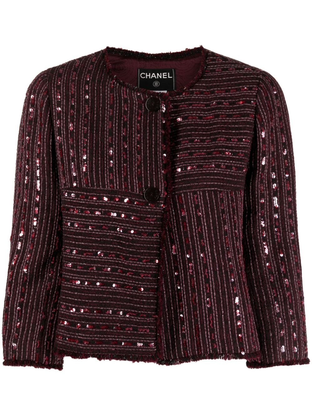 CHANEL Pre-Owned 2000 Tweed-Jacke - Rot von CHANEL Pre-Owned