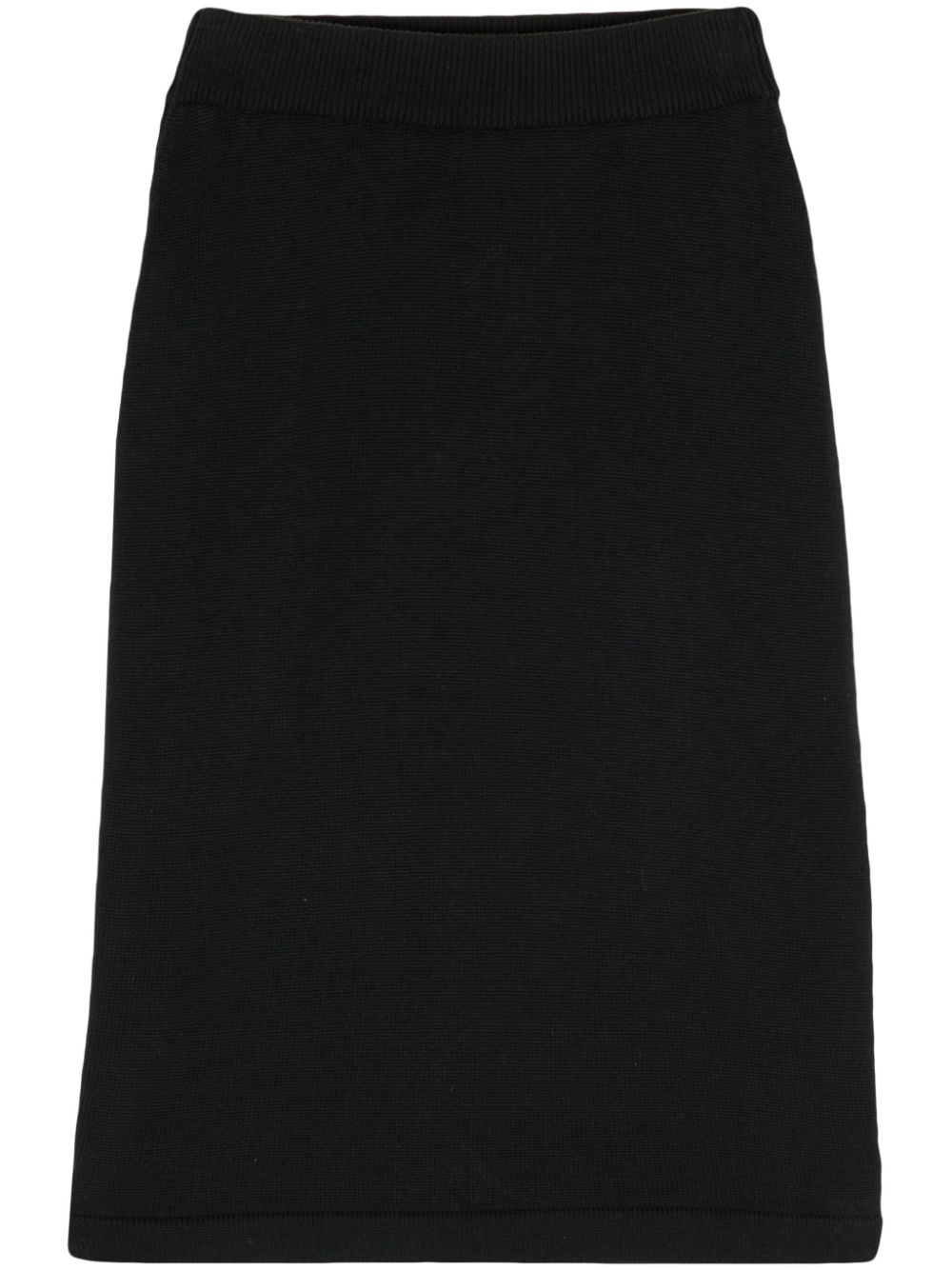 CHANEL Pre-Owned 2000 knitted midi skirt - Schwarz von CHANEL Pre-Owned