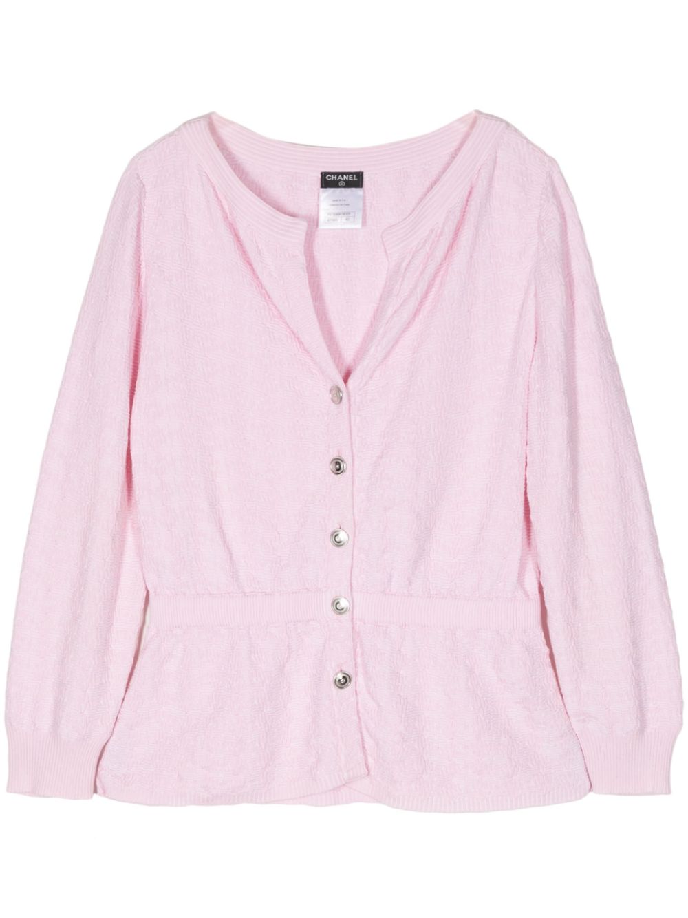 CHANEL Pre-Owned 2000s CC-buttons cotton cardigan - Rosa von CHANEL Pre-Owned