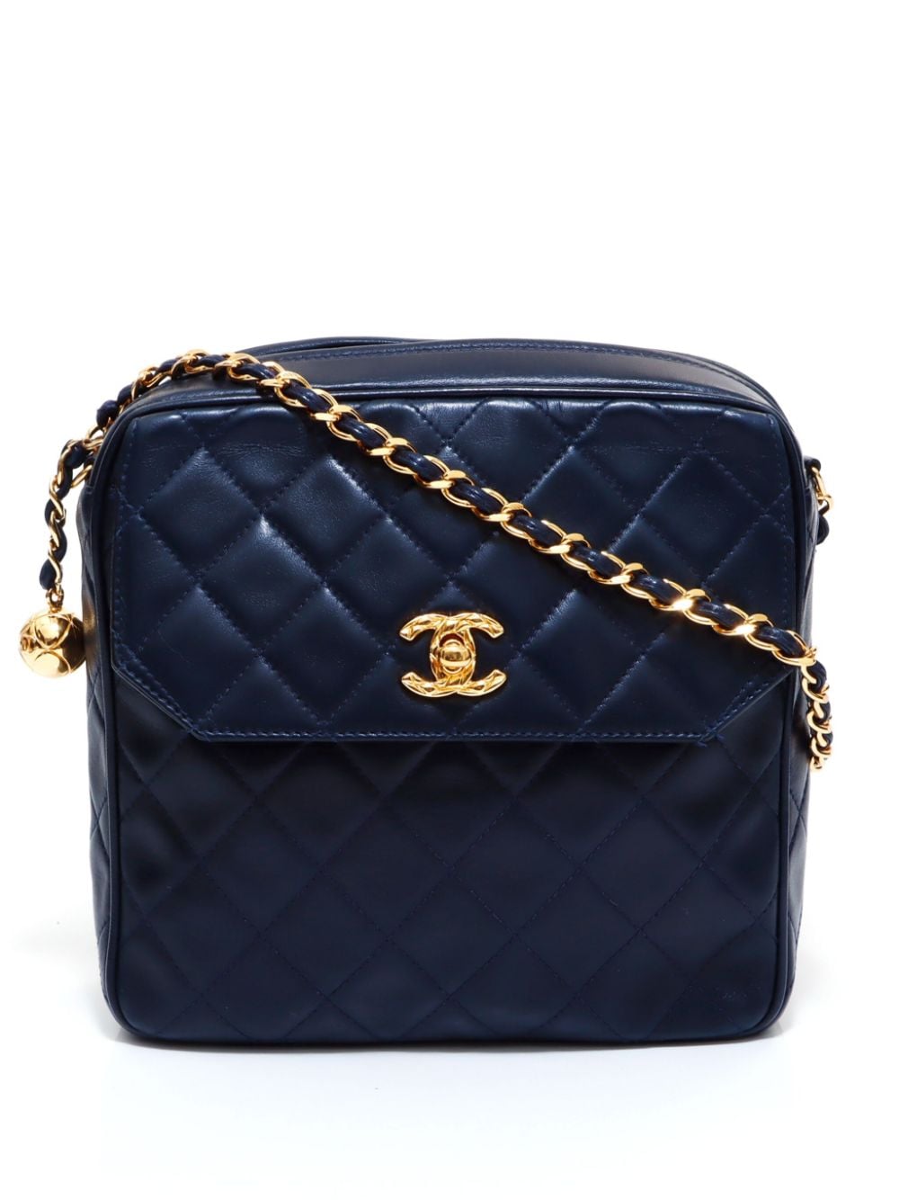 CHANEL Pre-Owned 2002 gesteppte Schultertasche mit CC-Lock - Blau von CHANEL Pre-Owned