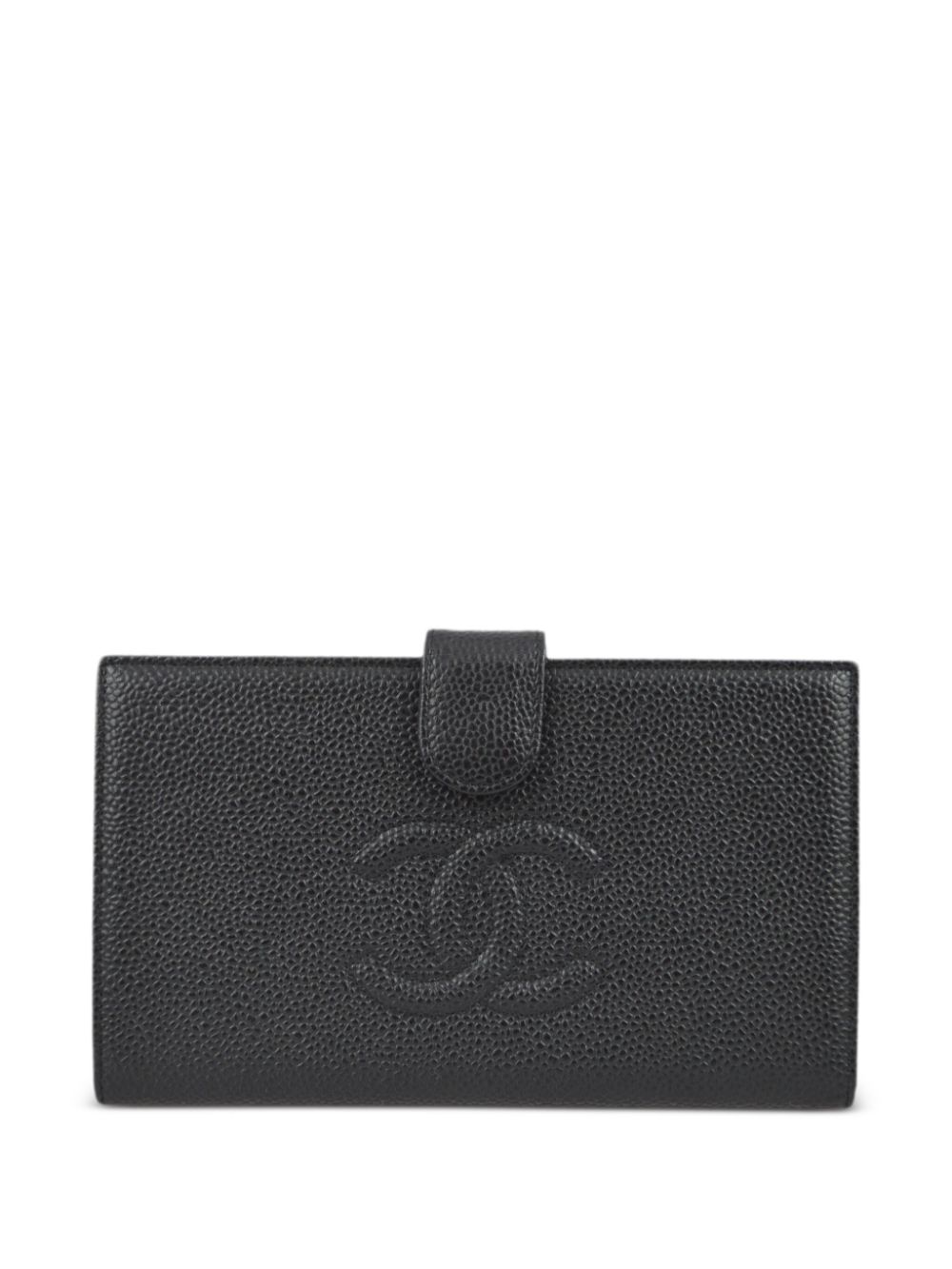 CHANEL Pre-Owned 2002 längliches Portemonnaie mit CC - Schwarz von CHANEL Pre-Owned