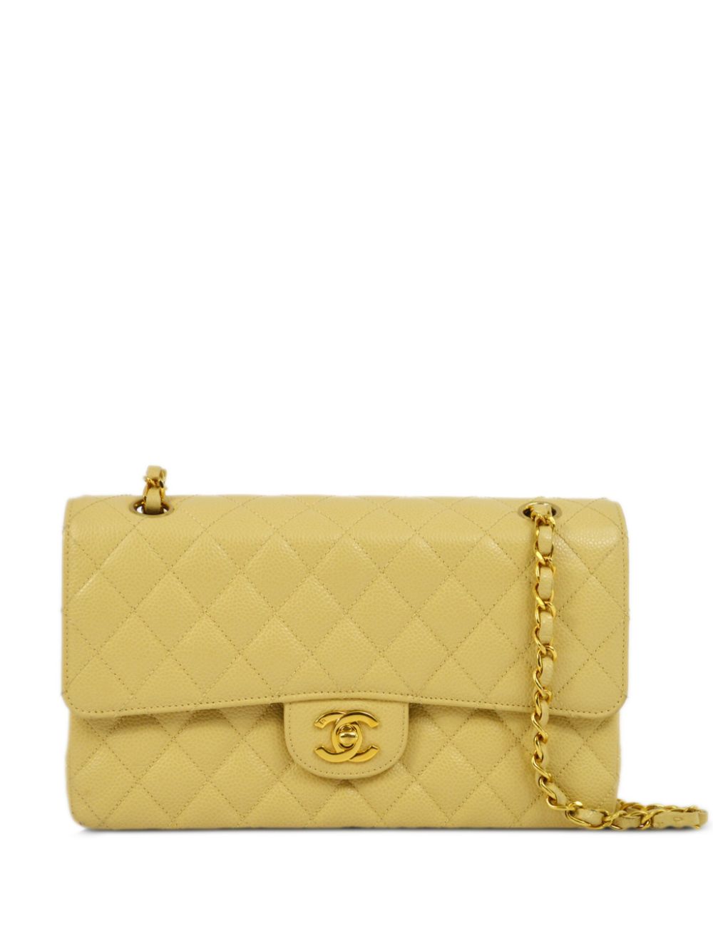 CHANEL Pre-Owned 2005 mittelgroße Schultertasche mit Double Flap - Nude von CHANEL Pre-Owned