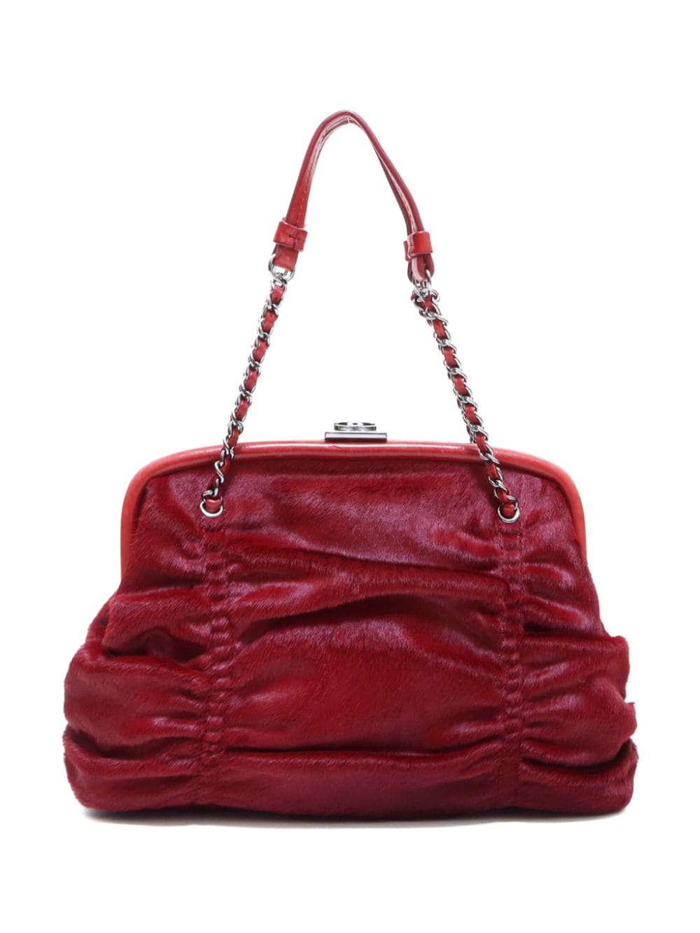 CHANEL Pre-Owned 2006-2008 pre-owned Schultertasche mit Kalbshaar - Rot von CHANEL Pre-Owned