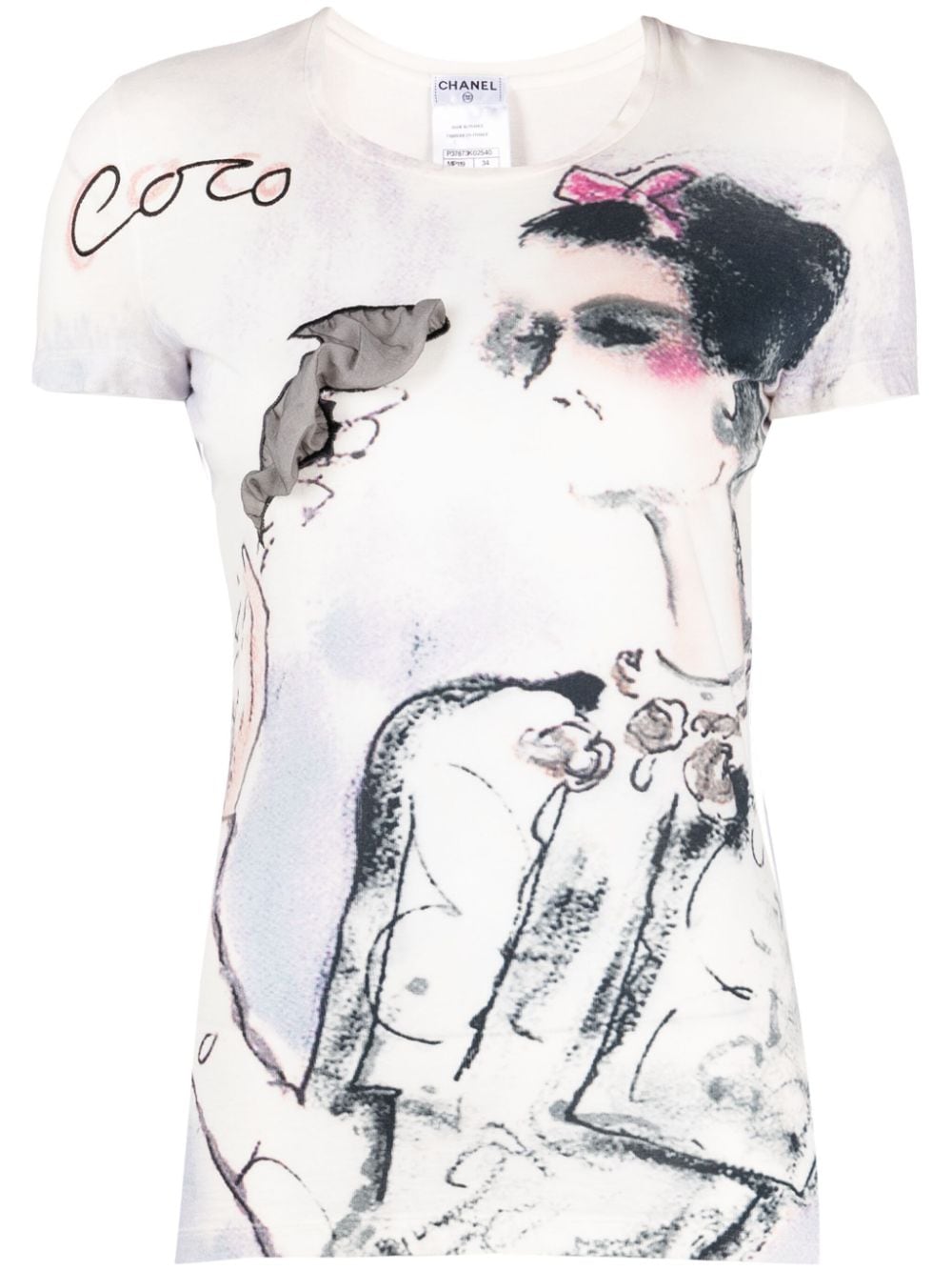 CHANEL Pre-Owned 2010s T-Shirt mit grafischem Print - Mehrfarbig von CHANEL Pre-Owned