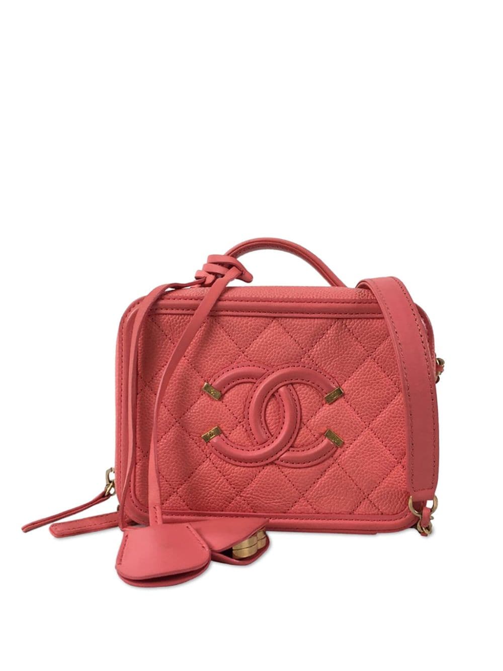 CHANEL Pre-Owned 2017-2018 Small Caviar CC Filigree Vanity Bag satchel - Rosa von CHANEL Pre-Owned