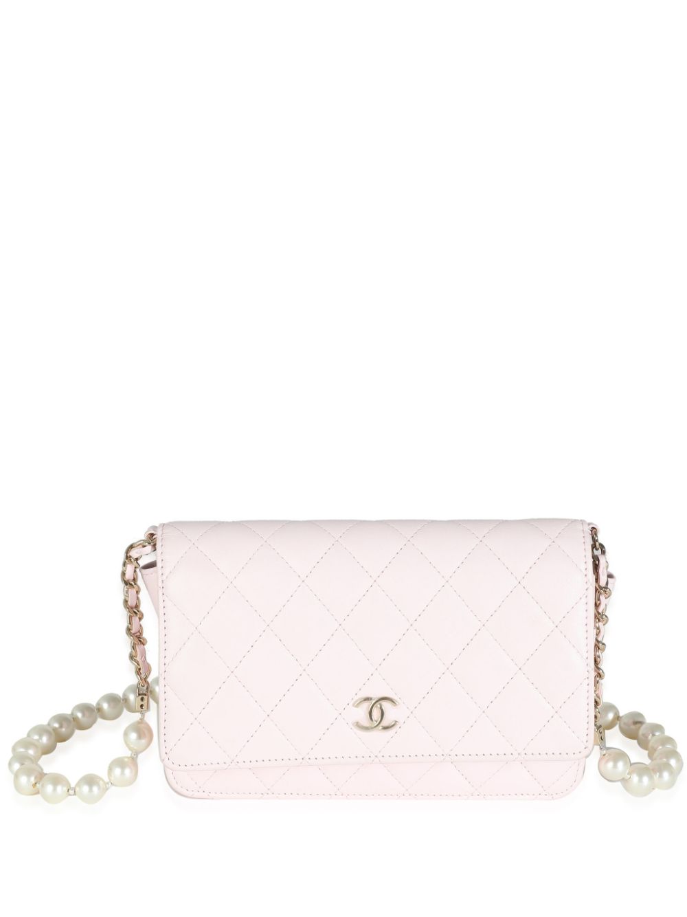 CHANEL Pre-Owned 2021-2023 Pearl Portemonnaie mit Kettenriemen - Rosa von CHANEL Pre-Owned