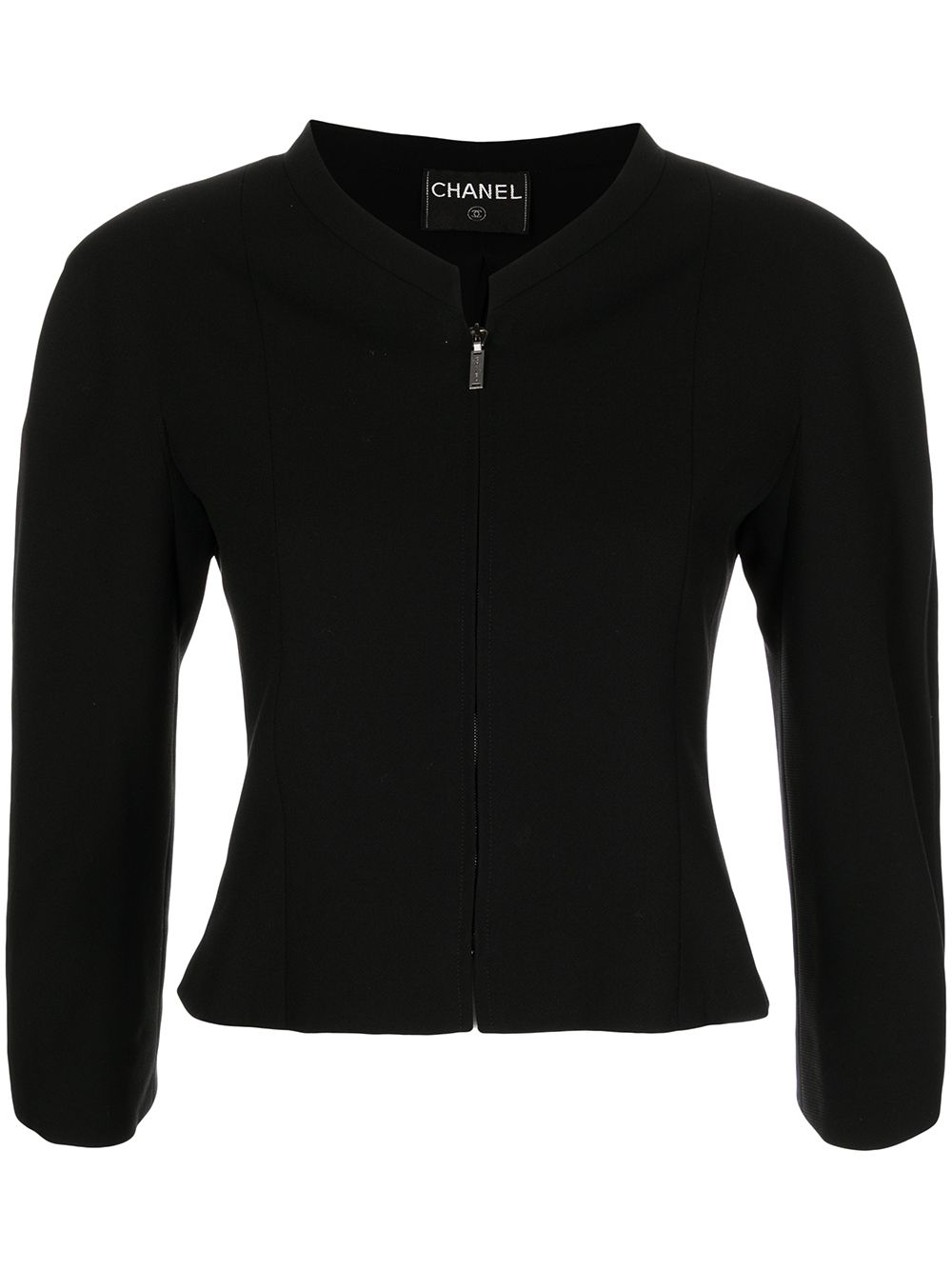 CHANEL Pre-Owned Cropped-Jacke mit Reißverschluss - Schwarz von CHANEL Pre-Owned