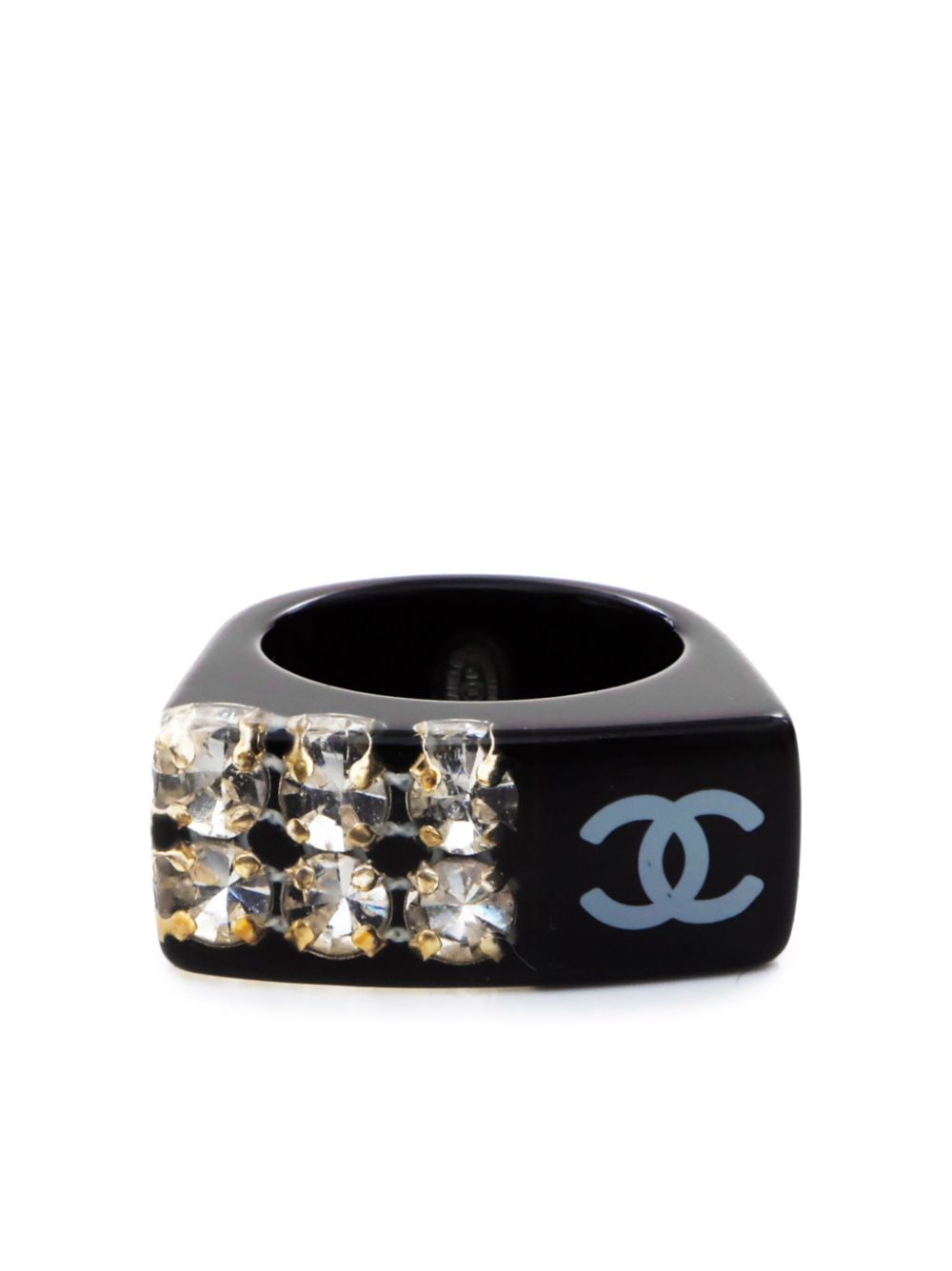 CHANEL Pre-Owned Ring mit CC - Schwarz von CHANEL Pre-Owned