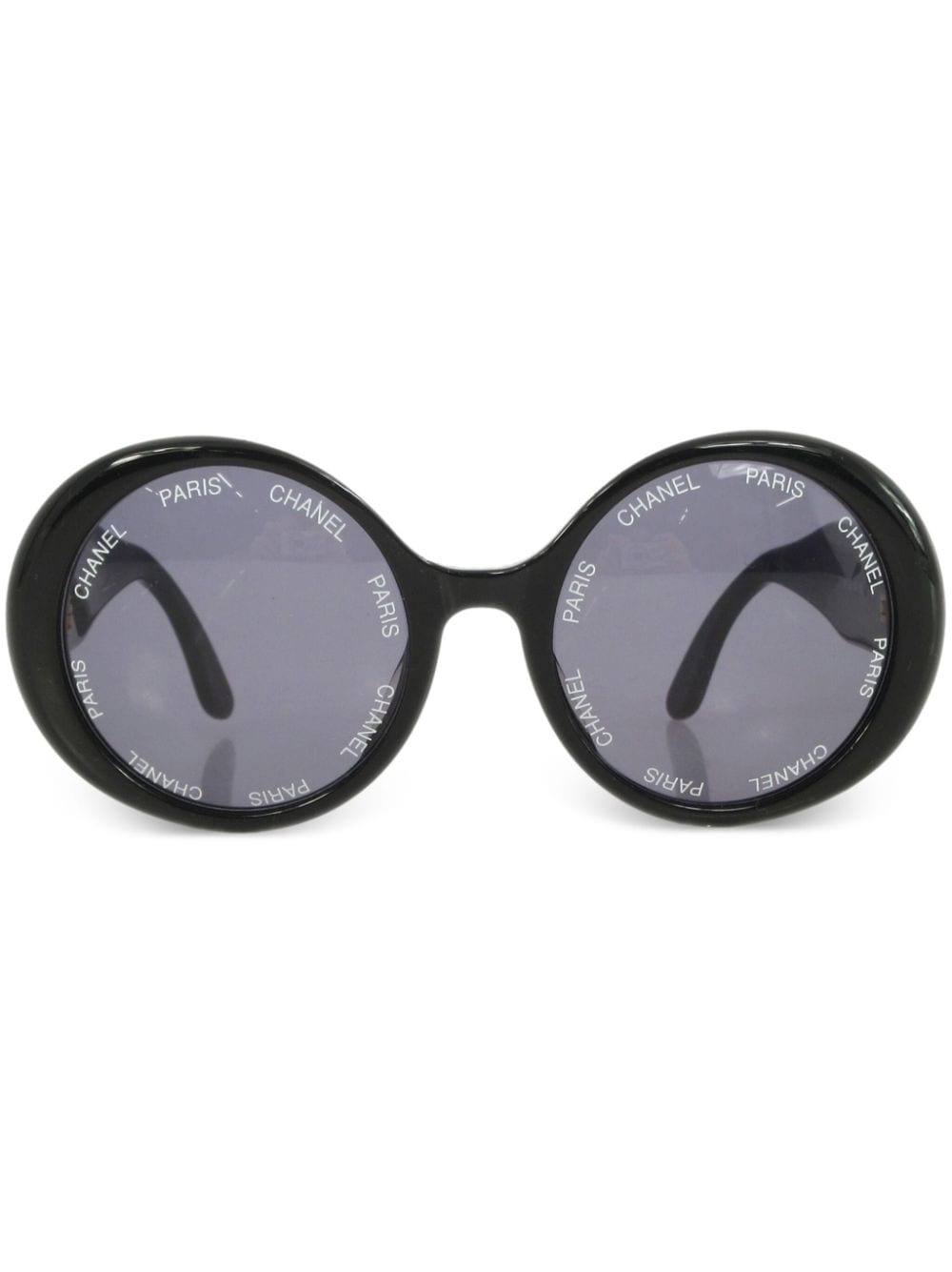 CHANEL Pre-Owned Sonnenbrille mit ovalem Gestell - Schwarz von CHANEL Pre-Owned